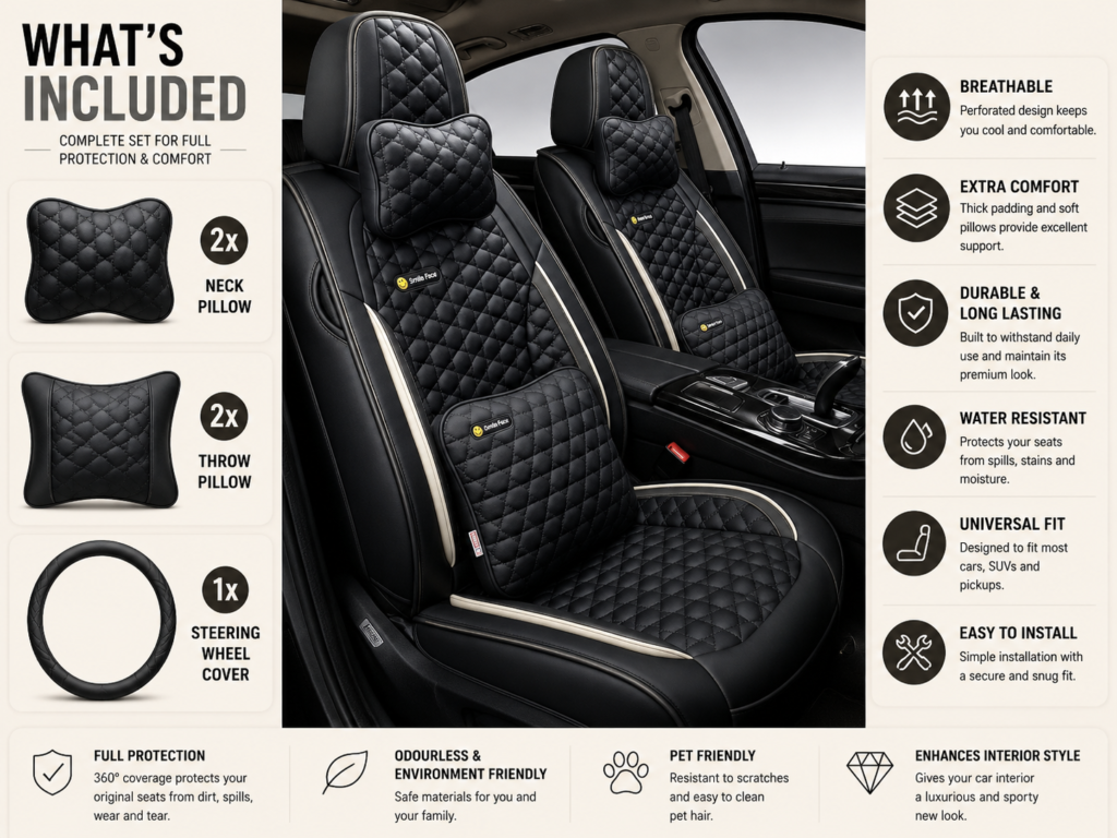 black car seat cover Nigeria full set