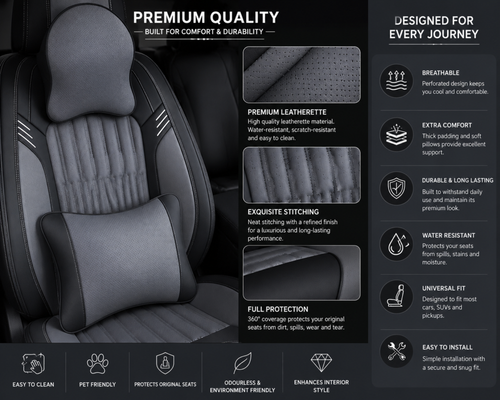 car seat cover Nigeria black and gray