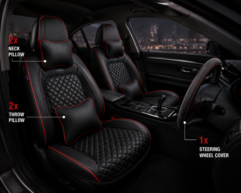 car seat cover Nigeria black redline